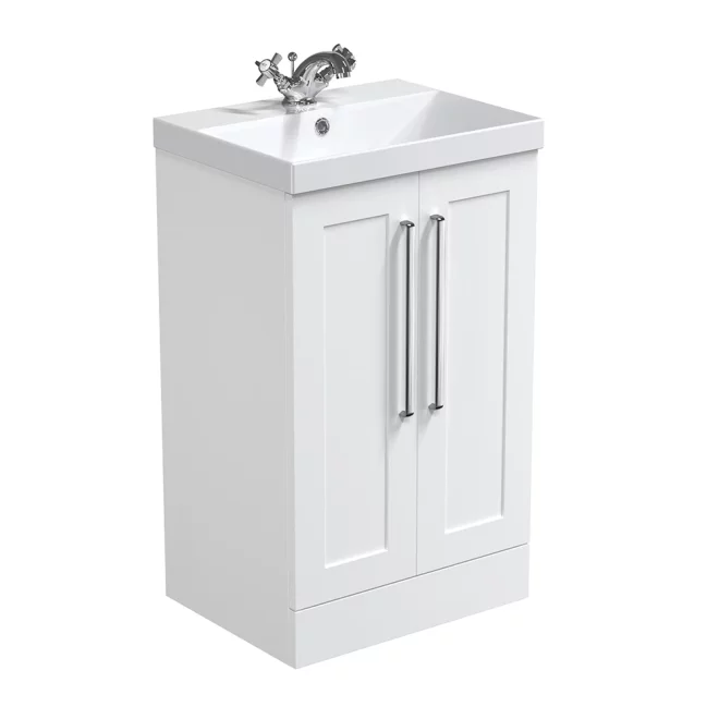 Halite 510mm Waterproof Shaker 2 Door Vanity Unit and Basin