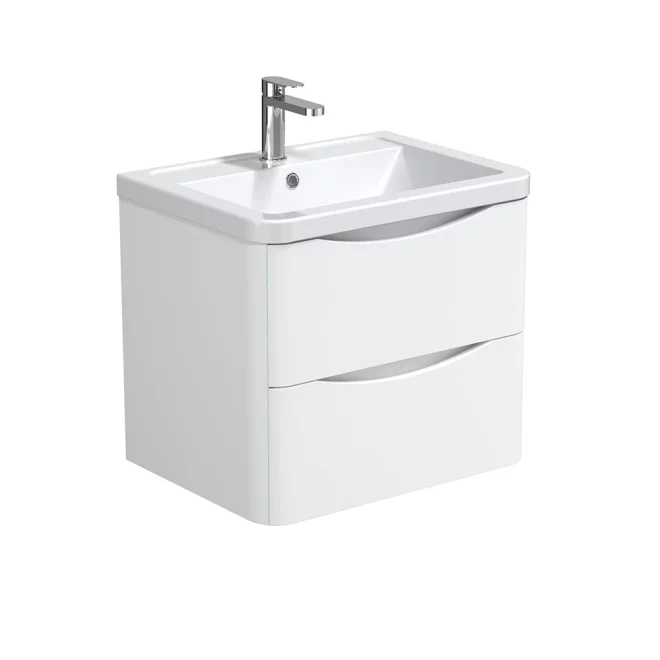 Halite 610mm Waterproof Wall Hung Vanity Unit with Basin
