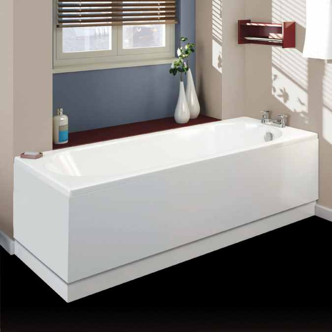 HaLite Gloss White 1800mm Bath Panel - Waterproof & Solid