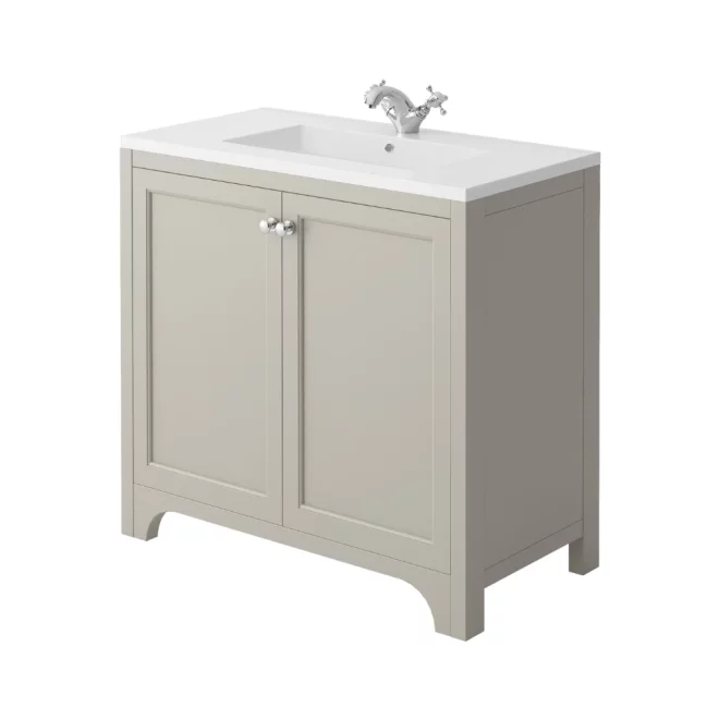 Harrogate Brunswick 900 Traditional Dovetail Grey Vanity Unit