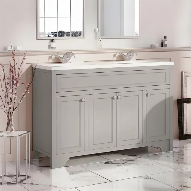 Harrogate Dutchy 1200 Traditional Dovetail Grey Vanity Unit
