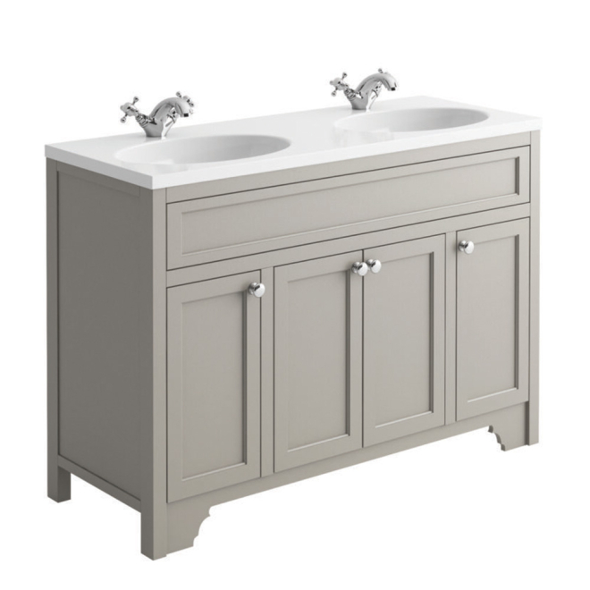 Harrogate Dutchy Double 1200 Dovetail Grey Vanity Unit