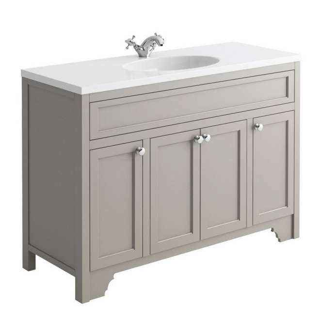Harrogate Dutchy Single 1200 Dovetail Grey Vanity Unit