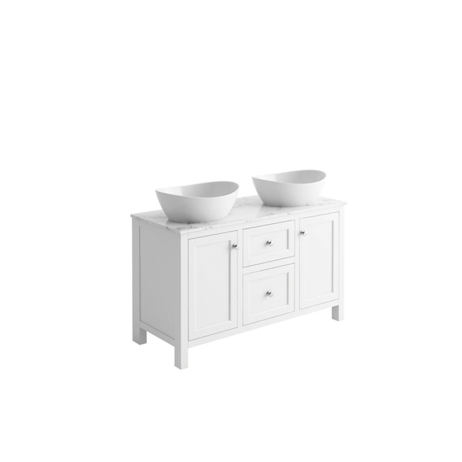 Harrogate Montpelier 1200 Arctic White Vanity Unit