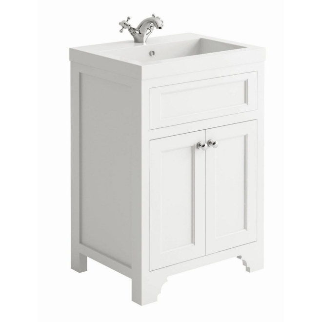 Harrogate Ripley 600 Arctic White Vanity Unit