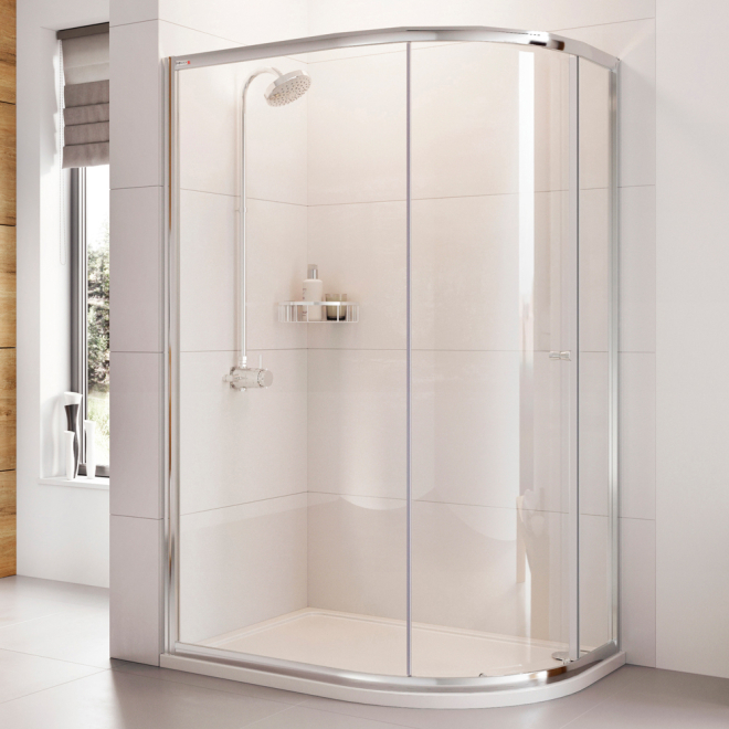 Haven6 900 x 800mm - One Door Offset Quadrant Shower Enclosure