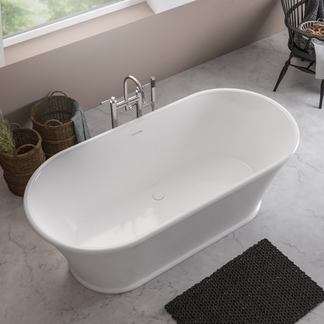 Beaufort Henley 1650 White Double Ended Freestanding Bath