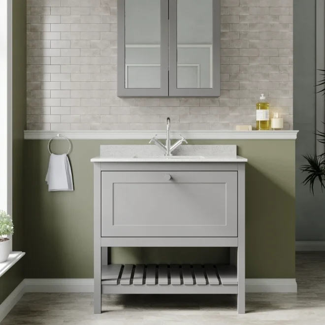 Hudson Reed Bexley Cool Grey 800mm Bathroom Vanity Unit
