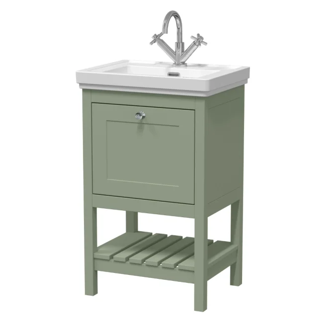 Hudson Reed Bexley Fern Green 530mm Vanity Unit & Basin