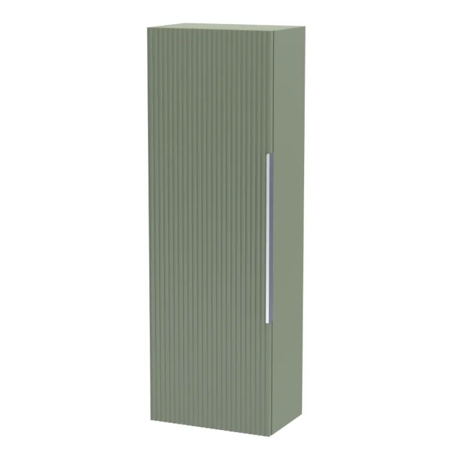 Hudson Reed Fluted 400 Satin Green Wall Hung Tall Unit