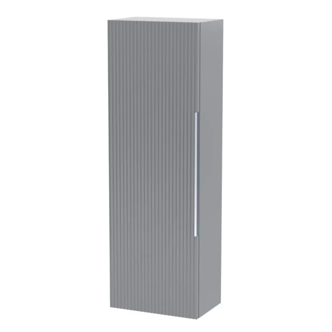 Hudson Reed Fluted 400 Satin Grey Wall Hung Tall Unit