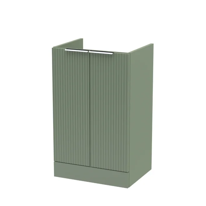 Hudson Reed Fluted 500 Satin Green Vanity Unit