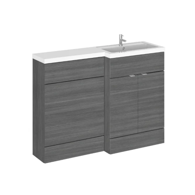 Hudson Reed Fusion Anthracite 1200 RH Rectangle Basin Unit