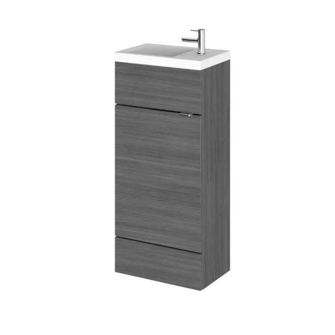 Hudson Reed Fusion Anthracite 400mm Vanity Unit and Compact Basin