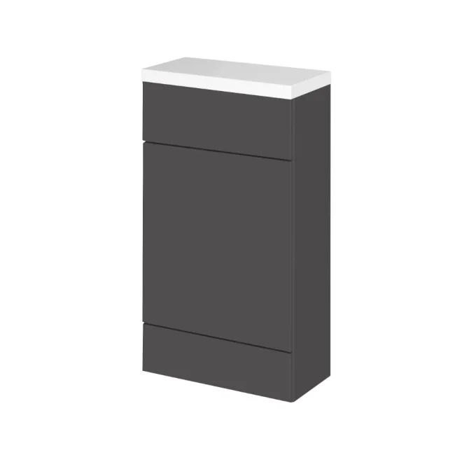 Hudson Reed Fusion Gloss Grey 500mm WC Unit & Top