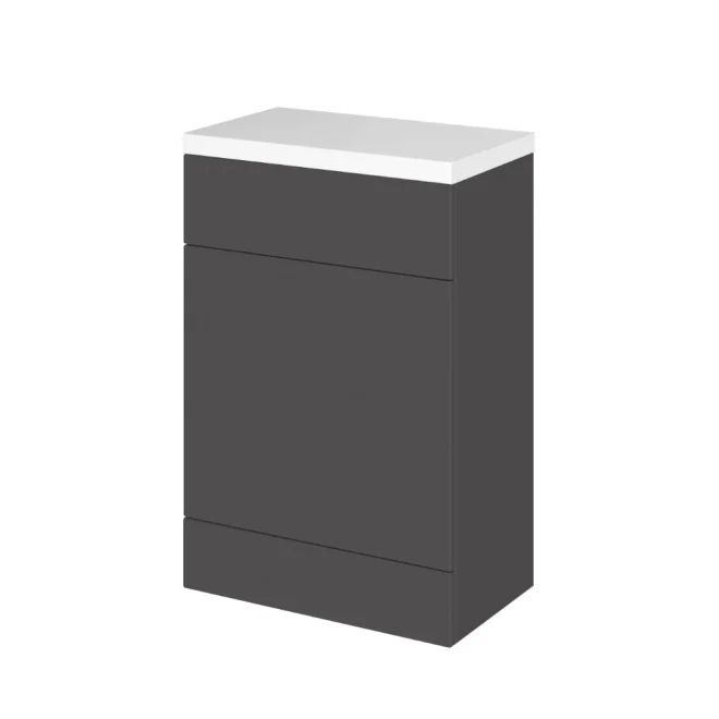 Hudson Reed Fusion Gloss Grey 600 WC Unit & Top