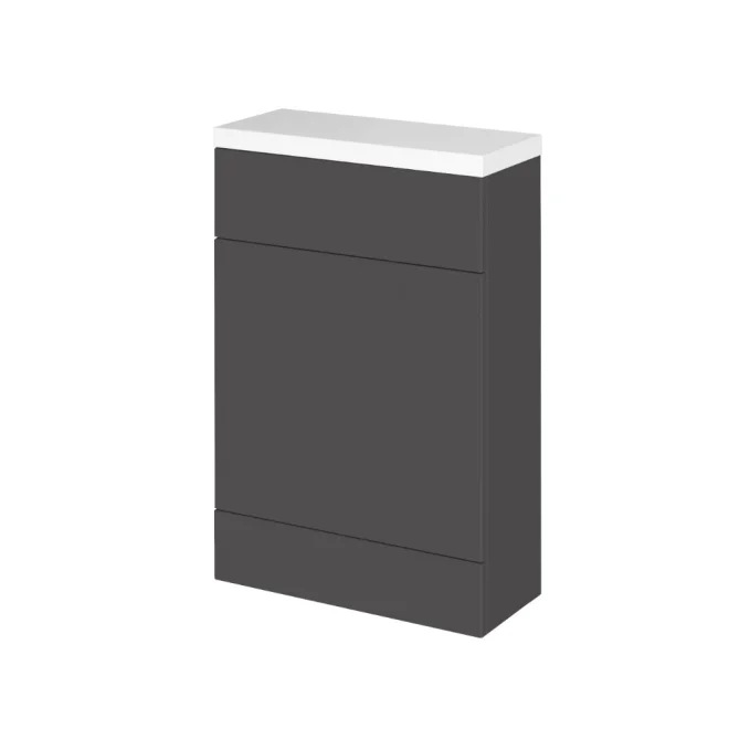 Hudson Reed Fusion Gloss Grey 600mm WC Unit & Top