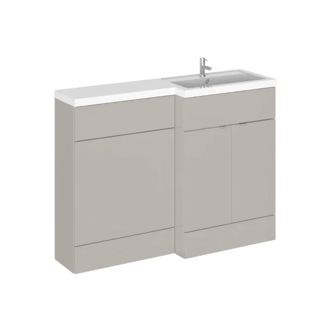 Hudson Reed Fusion Pebble Grey 1200 RH Rectangle Basin Unit