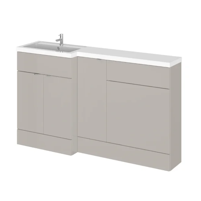 Hudson Reed Fusion Pebble Grey 1500 LH Rectangle Basin & WC Unit