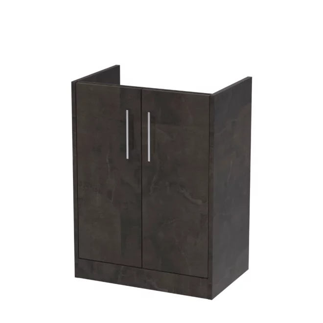 Hudson Reed Juno 600 Slate 2 Door Floor Standing Vanity Unit