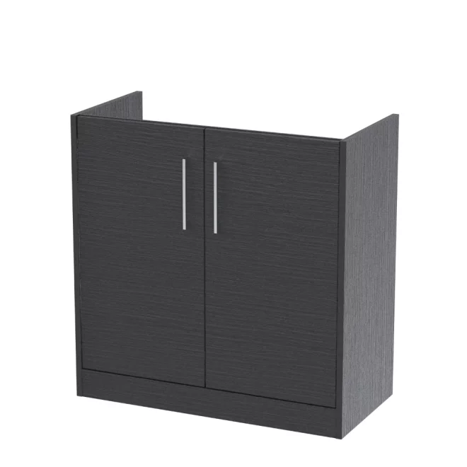 Hudson Reed Juno 800 Graphite Grey 2 Door Floor Standing Vanity Unit