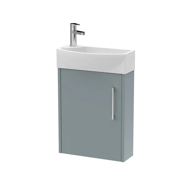 Hudson Reed Juno Coastal Grey Compact Vanity Unit & Basin