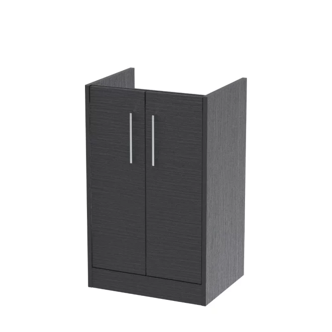Hudson Reed Juno Graphite Grey 2 Door Floor Standing Vanity Unit