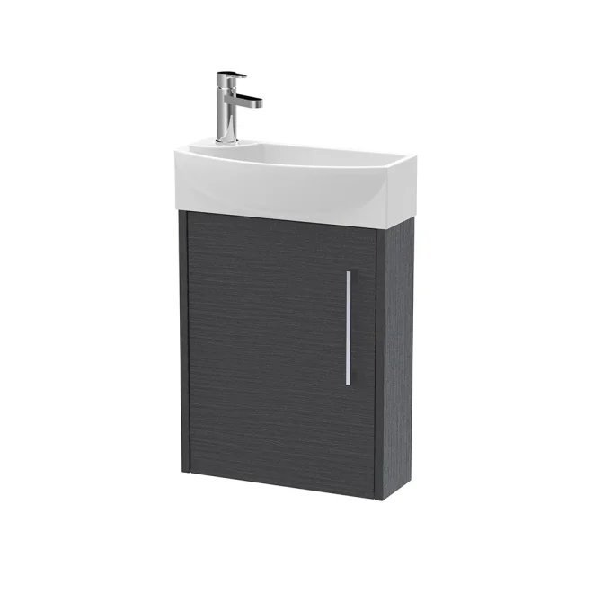 Hudson Reed Juno Graphite Grey Compact Vanity Unit & Basin