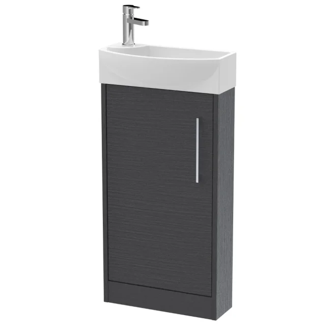 Hudson Reed Juno Graphite Grey Floor Standing Vanity Unit & Basin