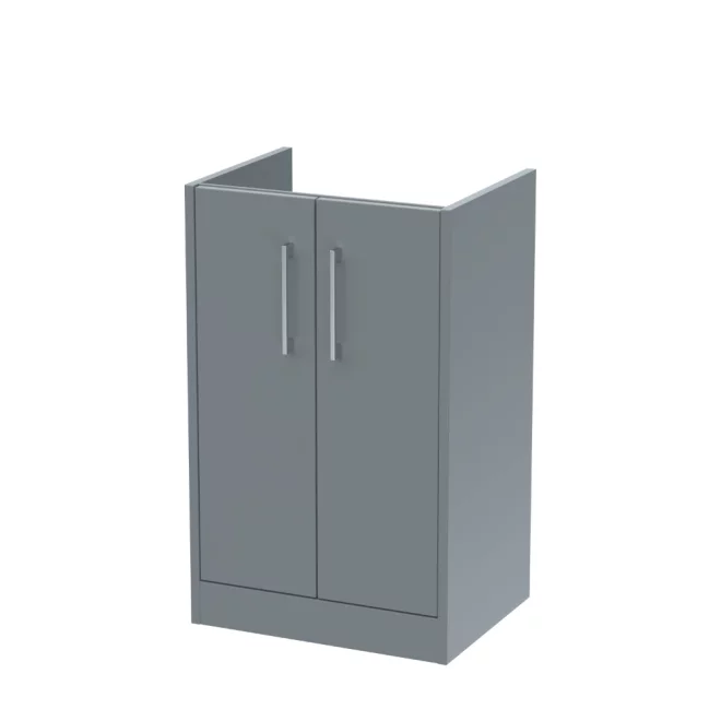 Hudson Reed Juno Grey 2 Door Floor Standing Vanity Unit