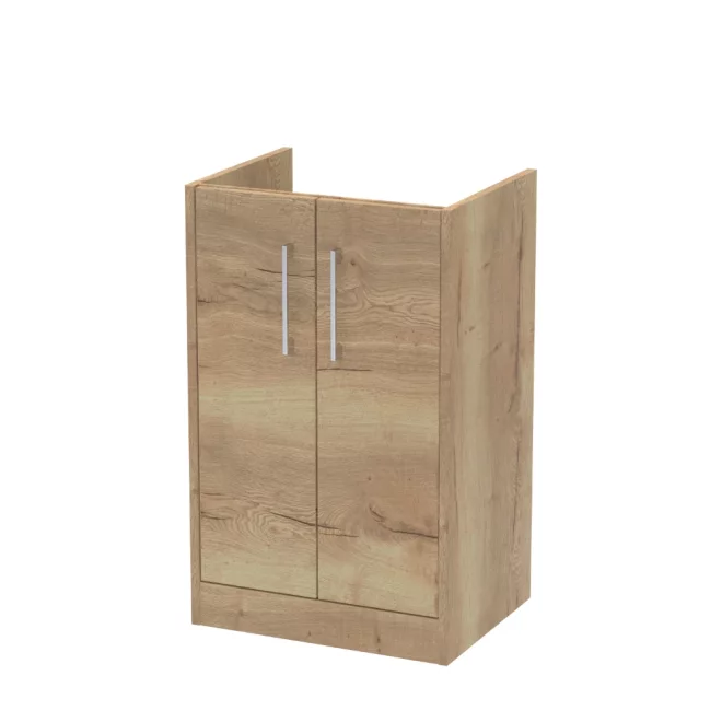 Hudson Reed Juno Oak 2 Door Floor Standing Vanity Unit