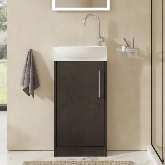 Hudson Reed Juno Slate Compact Vanity Unit
