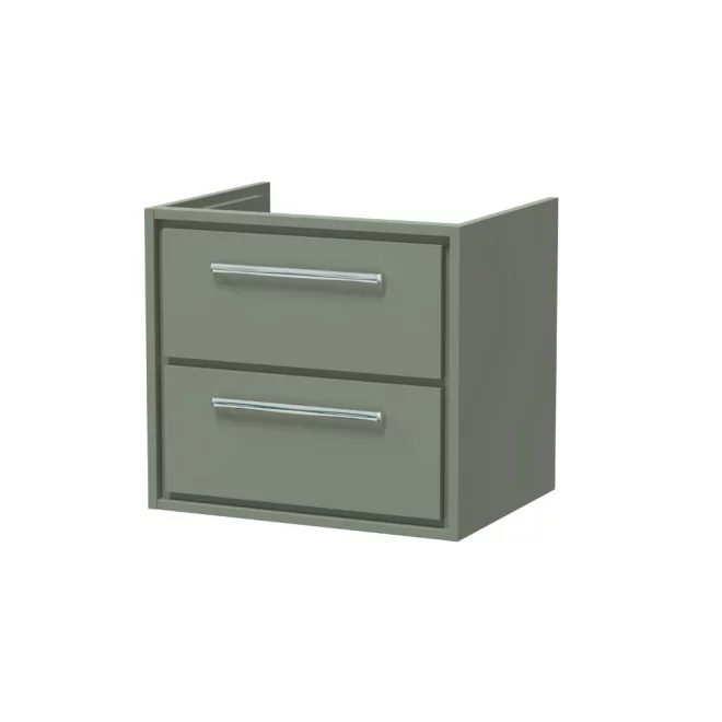 Hudson Reed Lille 600 2 Drawer Fern Green Wall Hung Vanity Unit
