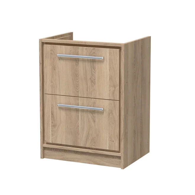 Hudson Reed Lille 600 Bleached Oak Floor Standing Vanity Unit