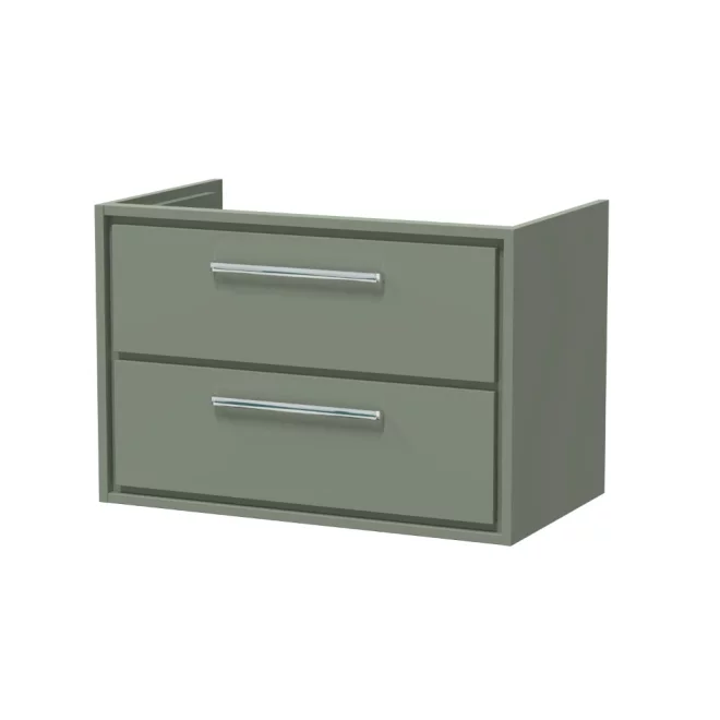 Hudson Reed Lille 800 2 Drawer Fern Green Wall Hung Vanity Unit