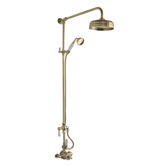 Hudson Reed Topaz Brushed Brass Shower & Exposed Valve