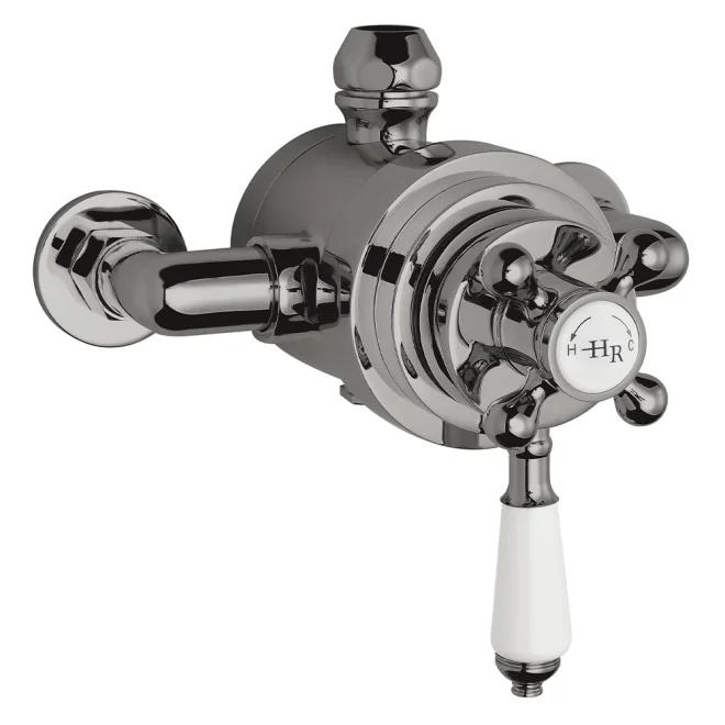 Hudson Reed Topaz Brushed Pewter Exposed Dual Thermostatic Shower Valve