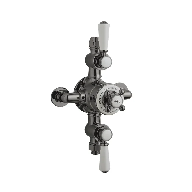 Hudson Reed Topaz Brushed Pewter Exposed Triple Thermostatic Shower Valve