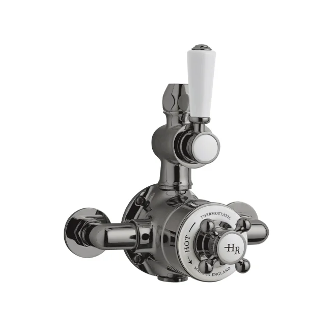 Hudson Reed Topaz Brushed Pewter Exposed Twin Thermostatic Shower Valve