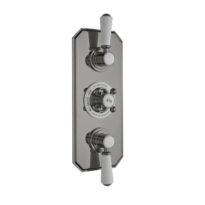 Hudson Reed Topaz Brushed Pewter Triple Thermostatic Shower Valve