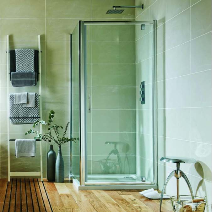 Scudo S6 760mm Chrome Pivot Shower Door 