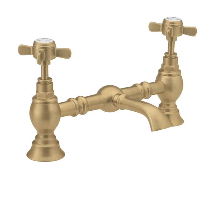 nuie Beaumont Brushed Brass Basin Mixer