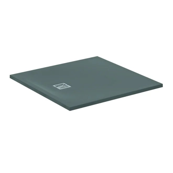 Ideal Standard Ultra Flat S+ 1000 x 1000mm Concrete Grey Square Shower Tray