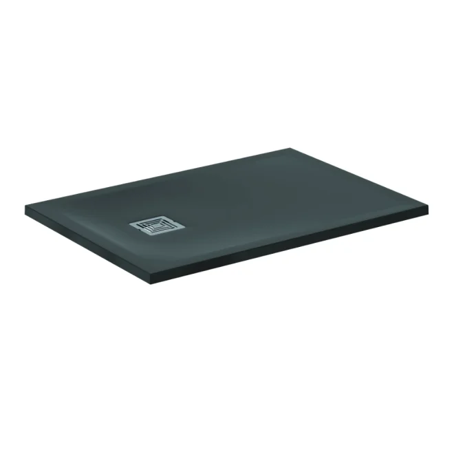 Ideal Standard Ultra Flat S+ 1000 x 700mm Jet Black Rectangle Shower Tray