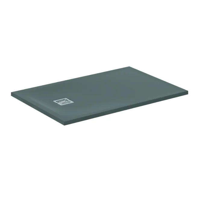 Ideal Standard Ultra Flat S+ 1200 x 800mm Concrete Grey Rectangle Shower Tray