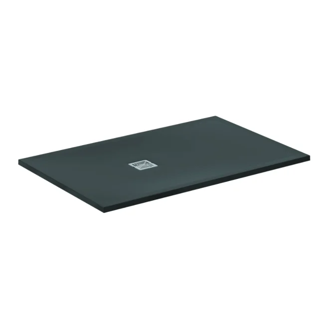 Ideal Standard Ultra Flat S+ 1400 x 900mm Jet Black Rectangle Shower Tray