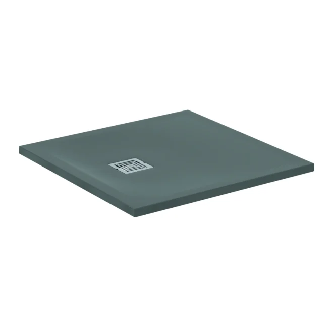 Ideal Standard Ultra Flat S+ 800 x 800mm Concrete Grey Square Shower Tray