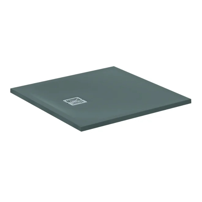 Ideal Standard Ultra Flat S+ 900 x 900mm Concrete Grey Square Shower Tray