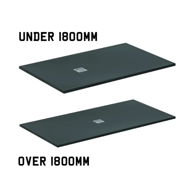 Ideal Standard Ultra Flat S+ Jet Black Rectangle Shower Tray