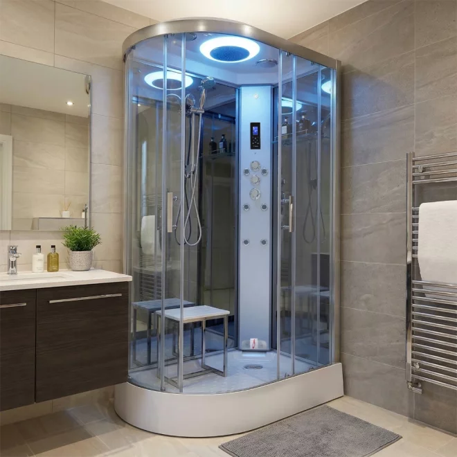 Insignia Showers PR11R-O-S Premium Steam Shower Cabin - 1100 x 700mm - Right Hand